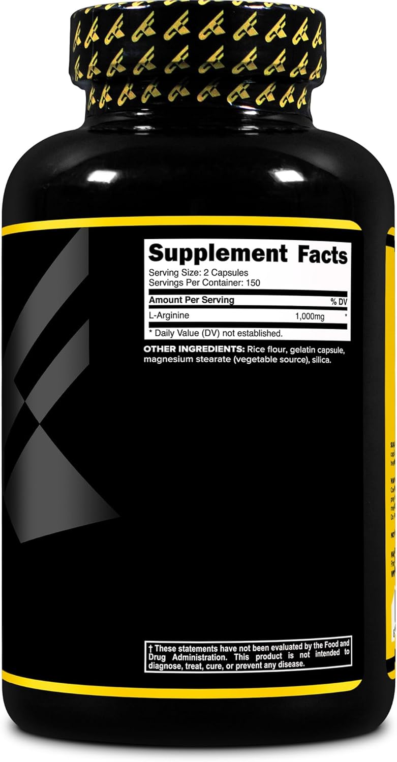 Primaforce LArginine 300 Capsules 150 Servings  1000 mg LArginine Per Serving  Extra Strength Amino Acid Supplement for Men and Women  Gluten Free NonGMO - Image 4
