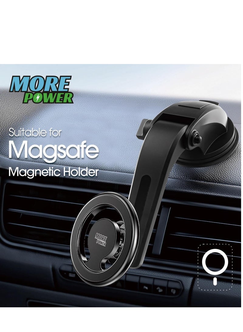 مور بور حامل هاتف السيارة المغناطيسي بخاصية Magsafe قابل للدوران 180 درجة متوافق مع جميع الأجهزة من مور بور - Image 2