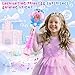 Beria Toys for Girls Princess Toy Bubble Wand Birthday Gifts for 3 4 5 6 7 8 Years Old Girl Bubbles Machine Fairy Wands for Kids Light Up with Bubble Solution Toddler Girl Toys Age 45 - Image 4