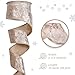 MAYREEL 25 Inch Champagne Gold Crushed Velvet Ribbon Wired for Christmas Decorations Gift Wrapping Wreaths Tree Toppers 10 Yards - Image 4