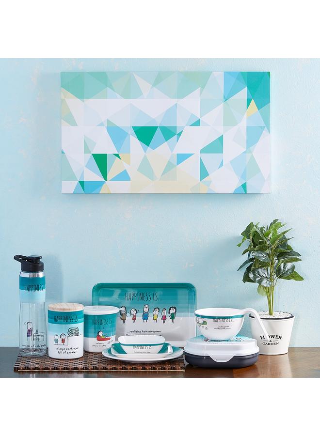 هابينيس صحن مربع مطبوع 17 سم - Image 3