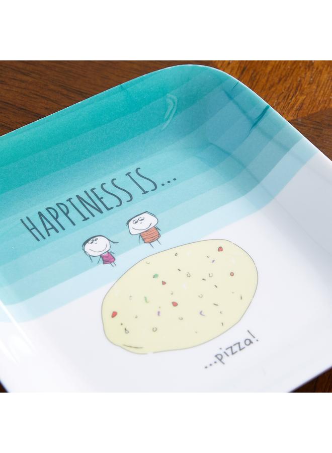 هابينيس صحن مربع مطبوع 17 سم - Image 2