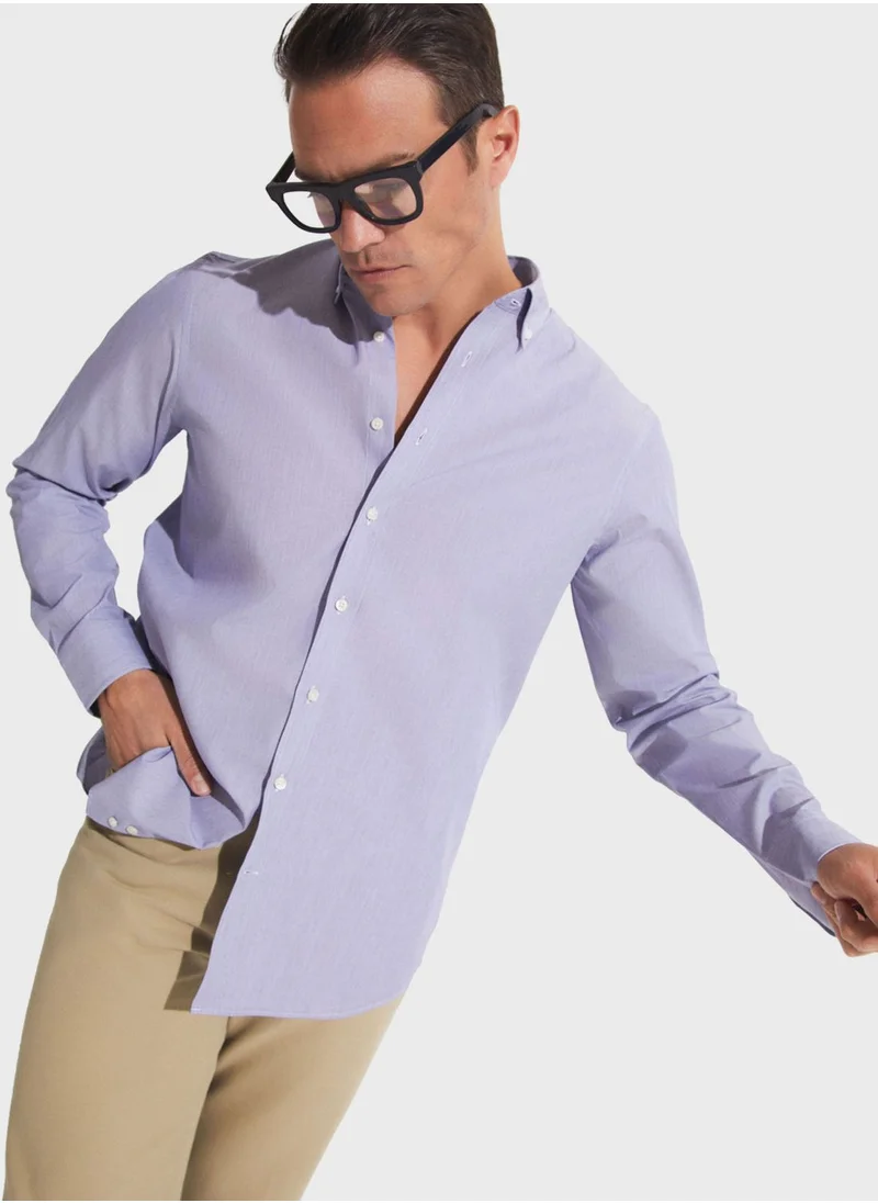 جون Striped Regular Fit Button Down Shirt  Shirt