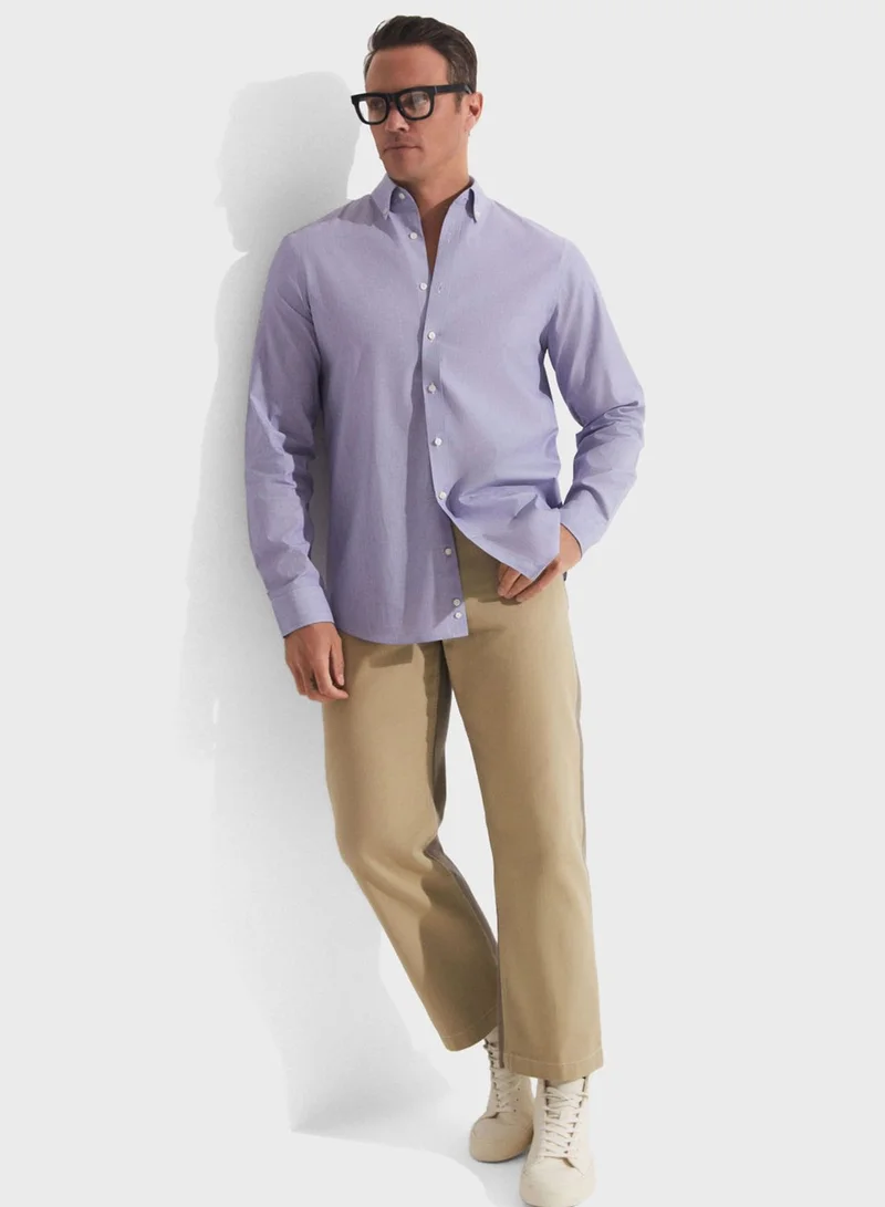 جون Striped Regular Fit Button Down Shirt  Shirt