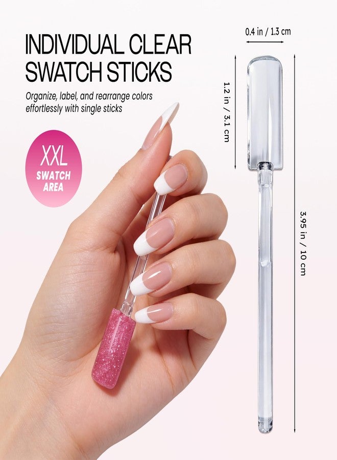Pana Beauticom Clear Extra Nail Display Tip Sticks (Quantity: 100 Pieces) - Image 2