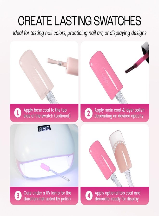 Pana Beauticom Clear Extra Nail Display Tip Sticks (Quantity: 100 Pieces) - Image 5