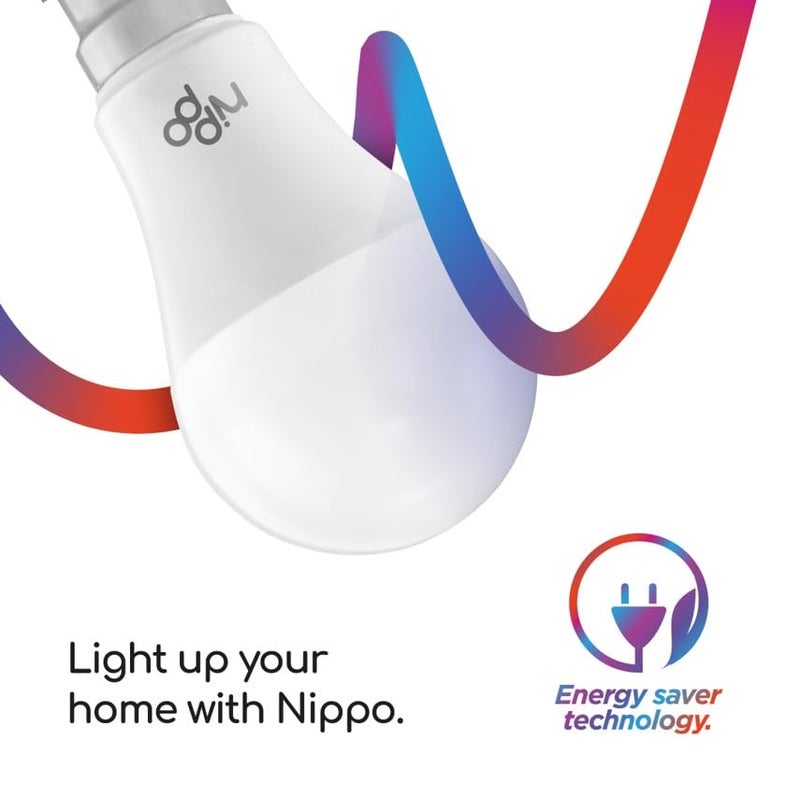 NIPPO 9W LED Bulb (2 Pack) Base 22, Cool Day Light, 1 Year Warranty, Voltage Surge Protection, High Energy Savings - Image 2