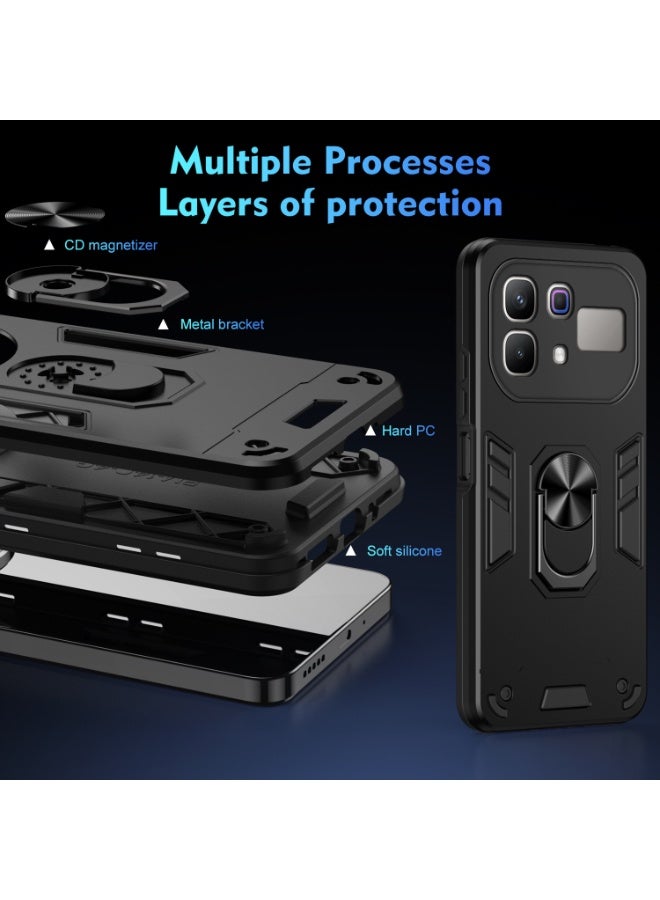غطاء لهاتف Infinix Note 60 Pro مع حماية مقاومة للصدمات وحامل - Image 3