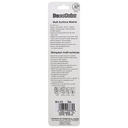 Uchida 300-C-73 Marvy Deco Color Broad Point Paint Marker, Teal - Image 2