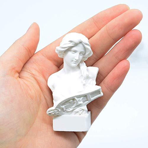 picaru Resin Bust Statue 2.95 Inch Plaster Figurines Mini Home Decoration Sculpture White for Art Hobbyist-Artemis, Home Decoration - Image 5