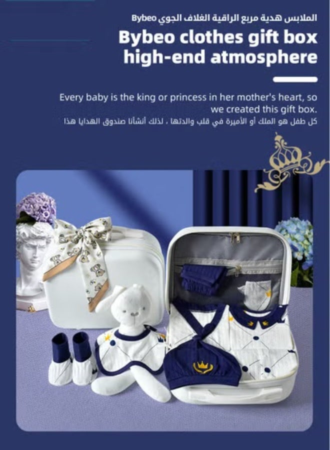 DOOKOO 23PCS Newborn Baby Gifts Set, Newborn Layette Gift Set, Baby Clothes Accessories, Infant Essential Set with Beautifully Suitcase for Boys and Girls, Premium Cotton, for Spring Summer Autumn Winter - Image 4