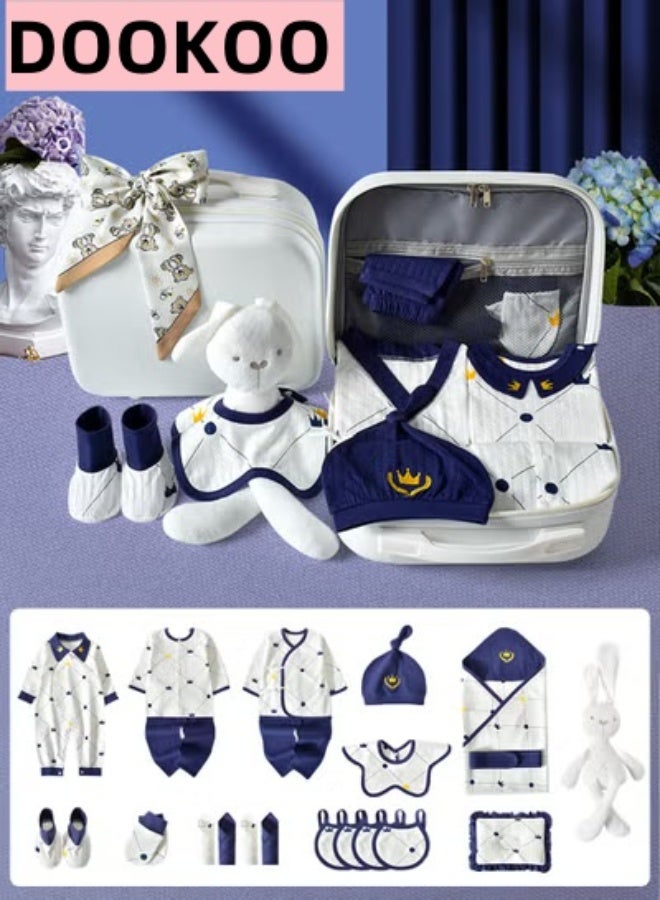 DOOKOO 23PCS Newborn Baby Gifts Set, Newborn Layette Gift Set, Baby Clothes Accessories, Infant Essential Set with Beautifully Suitcase for Boys and Girls, Premium Cotton, for Spring Summer Autumn Winter - Image 1