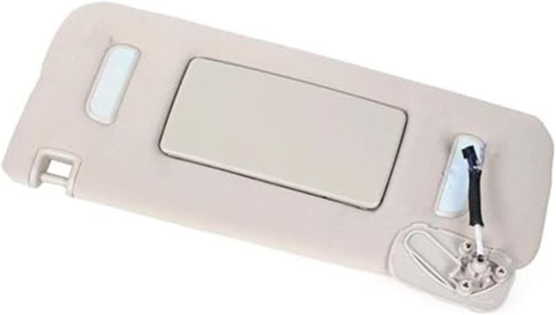 Wivplex Beige Left Sun Visor with Mirror and Lights for GMC