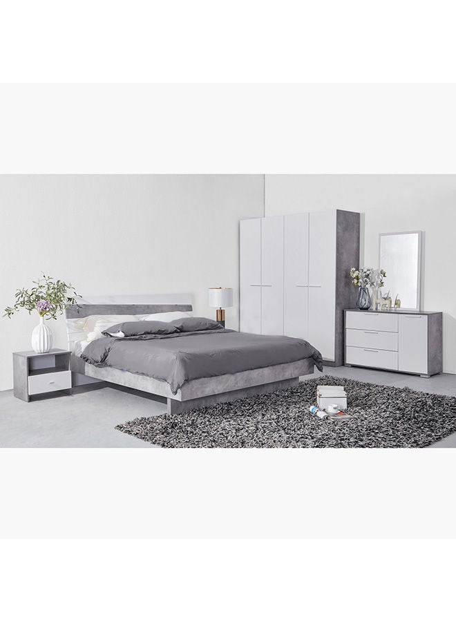 Home Box Patara Ancona Queen Bed With Floating Footboard 103x148x217 cm, Mattress Size - 140x200cm - Image 3