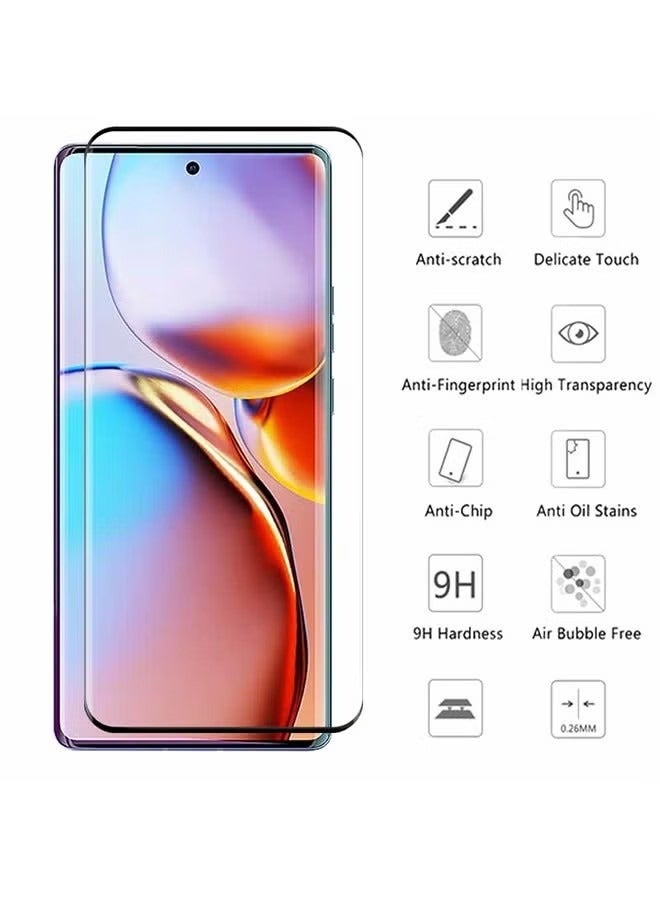 2 Pieces Full Cover Glass Screen Protector For Motorola Edge 40 Neo 5G Black/Clear and Screen Protector Accessories - Image 3