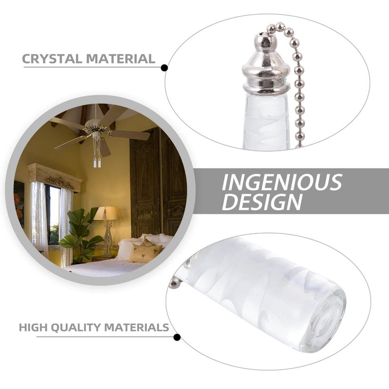 Crystal Pull Chain For Ceiling Fan Light Chandelier Pendant Replacement Decor - Image 5