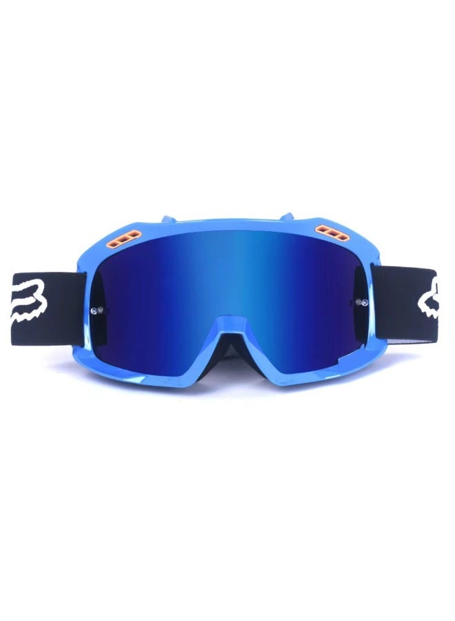Blue Frame Blue Film New Free Fox Off-road Motorcycle Goggles Motorcycle Helmet Riding Glasses Downhill Atv Off-road Goggles