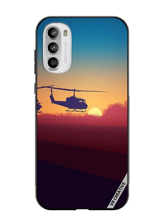 VR CREATIVE Protective Case Cover For Motorola Moto G82 Military Choppers Design Multicolour - Image 1