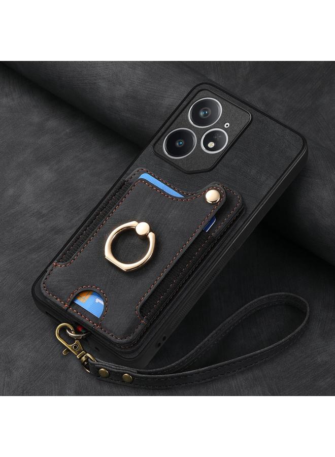 S-TOP Case For Realme Neo7 Retro Skin-feel Ring Multi-card Wallet Phone Case - Image 5