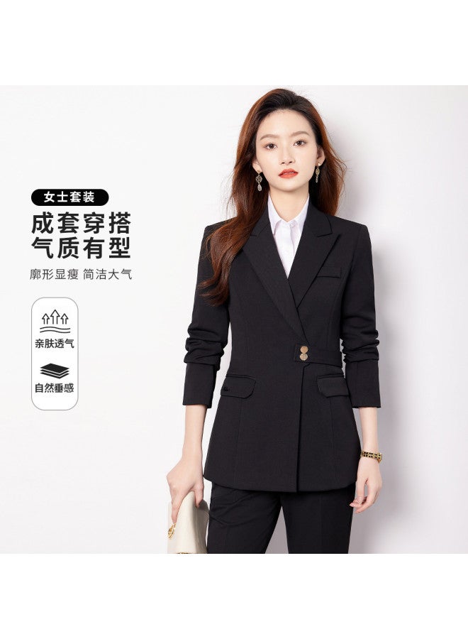 ROMON Women'S Professional Suit Business Casual Fashionable Two-Piece Suit Set For Women - Image 2