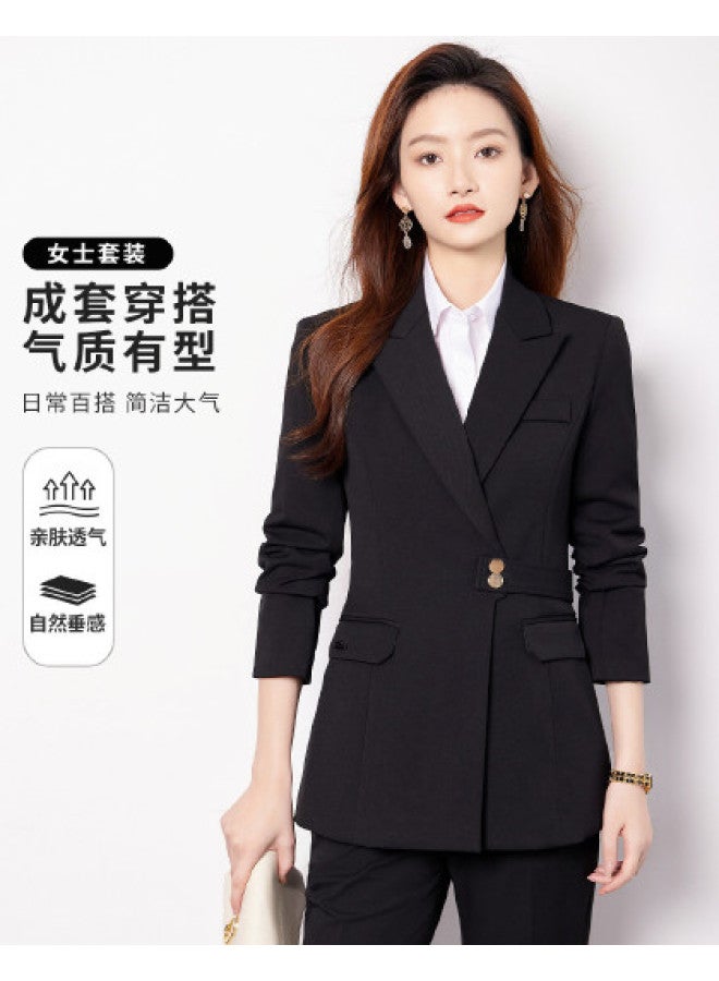 ROMON Women'S Professional Suit Business Casual Fashionable Two-Piece Suit Set For Women - Image 1