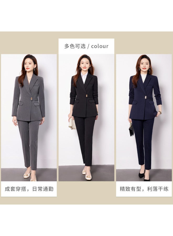 ROMON Women'S Professional Suit Business Casual Fashionable Two-Piece Suit Set For Women - Image 3