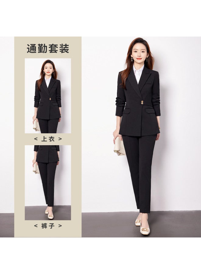 ROMON Women'S Professional Suit Business Casual Fashionable Two-Piece Suit Set For Women - Image 4
