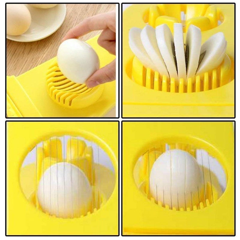 Whitecloud TRANSFORMING HOMES Kitchen Egg Cutter 2 in 1 Mold Multifunctional Egg Slicer Home Restaurant Kitchen Cooking Tool Plastic 7126 205x9x25 cm - Image 2