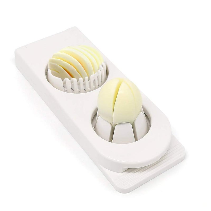 Whitecloud TRANSFORMING HOMES Kitchen Egg Cutter 2 in 1 Mold Multifunctional Egg Slicer Home Restaurant Kitchen Cooking Tool Plastic 7126 205x9x25 cm - Image 1