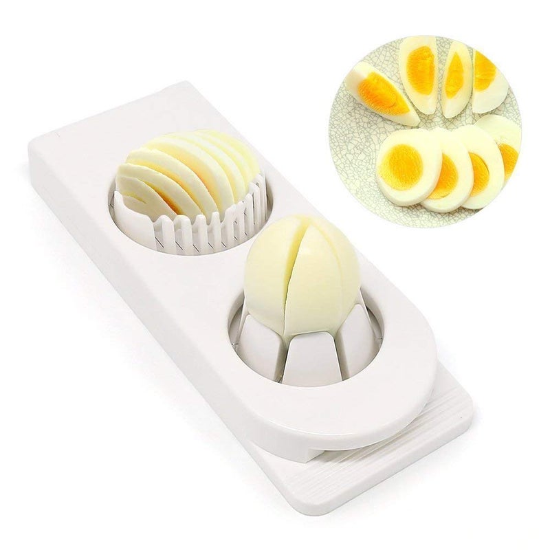 Whitecloud TRANSFORMING HOMES Kitchen Egg Cutter 2 in 1 Mold Multifunctional Egg Slicer Home Restaurant Kitchen Cooking Tool Plastic 7126 205x9x25 cm - Image 3