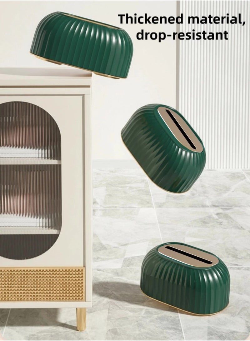 Tissue Cover Rectangle Tissue Box Cover with spring lift Holder Tissue Dispenser for Home Bathroom Bedroom Dresser - Image 2