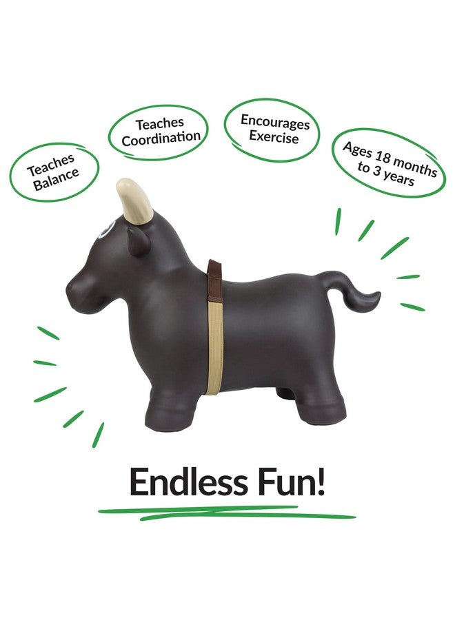Lil’ Bucker Bull & Pbr Bucking Chute Kids Toys Set Rodeo Ride On Toys For 18 Months To 3+ Years Inflatable Bouncy Animals For Toddlers With Pump
