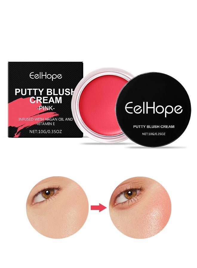 Eelhope Blush Mud, Long-Lasting Creamy Blush for Cheeks Lips, Buildable Natural Flush - Image 1