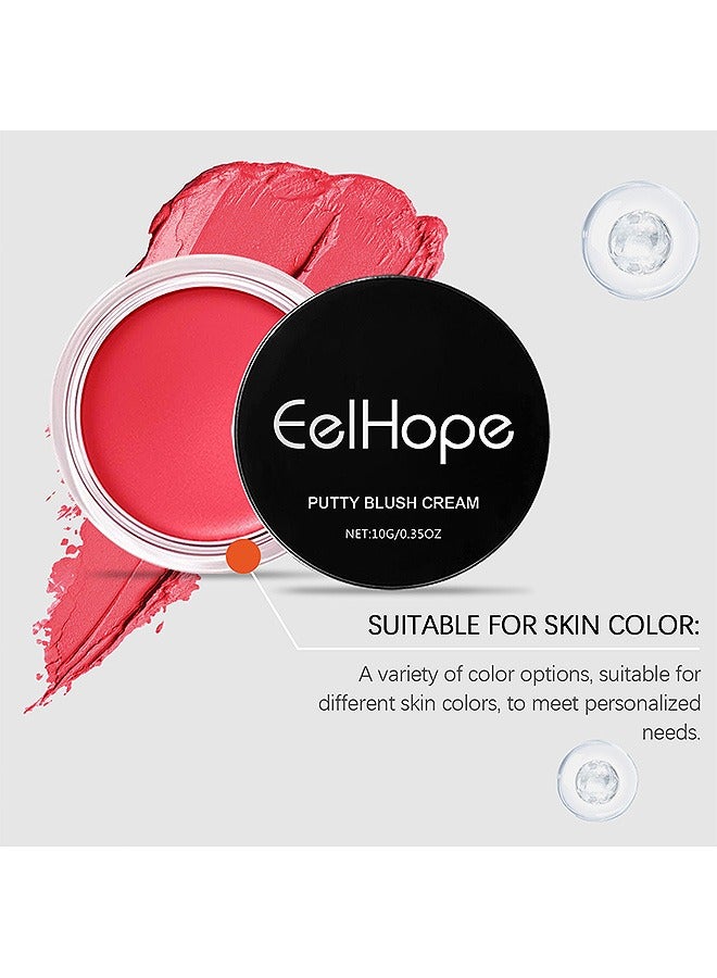 Eelhope Blush Mud, Long-Lasting Creamy Blush for Cheeks Lips, Buildable Natural Flush - Image 4