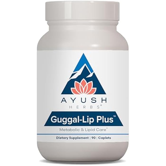 Ayush Herbs Guggal-Lip Plus - Metabolic Vitamins for Women & Men, Daily Pill, Pure & Natural Metabolic Health Supplement with Guggul - 90 Servings - Image 1