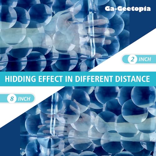 Ga-Geetopia EVA 3D Blue Pearl Water Cube Plastic Shower Curtain Liner - Premium Light Weight 72" x 72" Blue Bathroom Shower Showroom Curtain Liner with Rustproof Metal Gromments and Weighted Magnet - Image 3