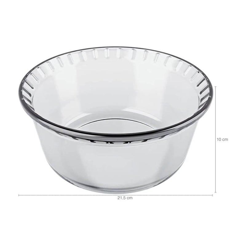 Marinex Large Glass Soufflé Dish 2.4L – Extra-Large Heat-Resistant Bakeware - Clear - Image 1