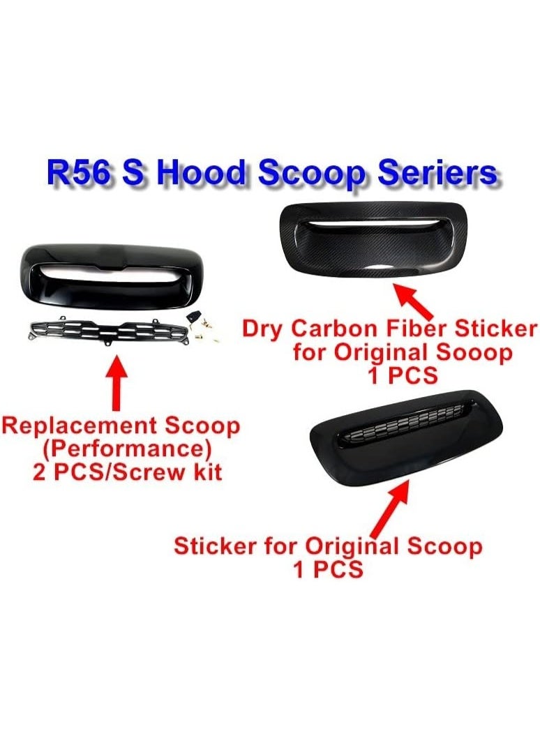 ATEX Glossy Black Hood Scoop Vent Cover for COOPER S MK2 R56 2007~2013 (NON Replacement) - Image 3