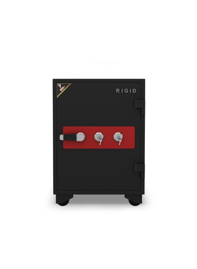 RIGID Fire Resistant Steel Safe with Dual Key Lock, 100Kg  - Image 1