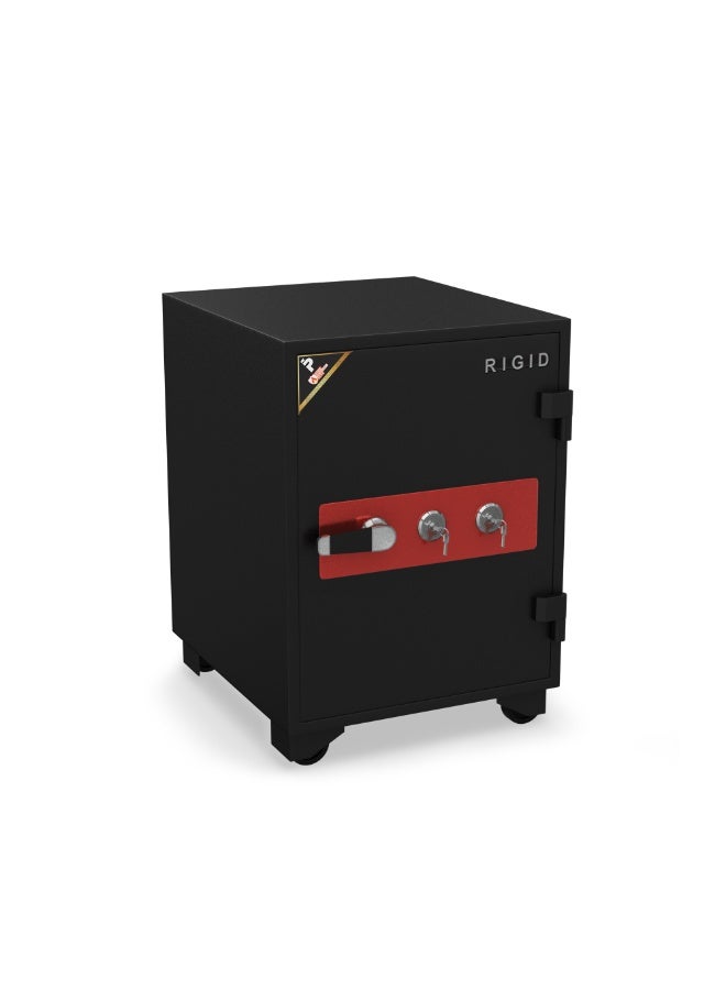 RIGID Fire Resistant Steel Safe with Dual Key Lock, 100Kg  - Image 5