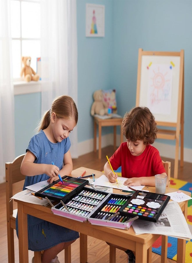 KARP 145 Pcs FA iry Design Children Deluxe Art Drawing Set for Kids Case Studio Art and Craft Supplies Drawing and Painting Set Great Gift (Pink) - Image 4