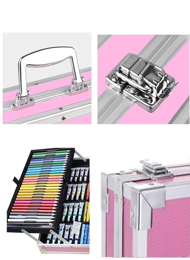 KARP 145 Pcs FA iry Design Children Deluxe Art Drawing Set for Kids Case Studio Art and Craft Supplies Drawing and Painting Set Great Gift (Pink) - Image 3