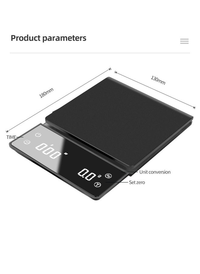 3 كجم / 0.1 جرام مقياس القهوة مع أدوات المطبخ الموقت مقياس وزن رقمي متعدد الوظائف يصب على شاشة مقياس الإسبريسو بالتنقيط - pzsku/Z929A7494E70B907C0348Z/45/_/1719131800/c5d15f27-2360-4f23-93bd-2616f6c71ac8