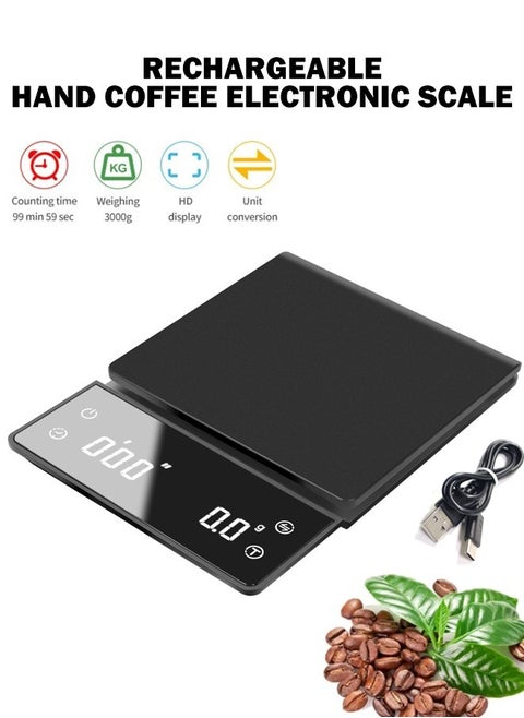 Coffee Scale with Timer Kitchen Tools Digital Multifunction Weighing Scale Pour Over Drip Espresso Scale LED Display