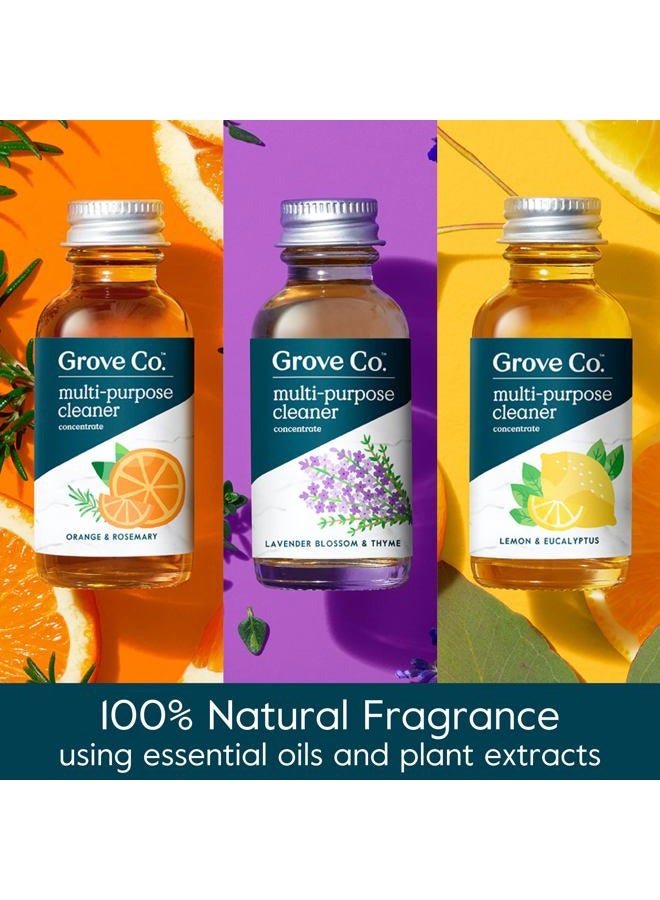 Grove Co. Multi-Purpose Cleaner, Refill Concentrate (6 x 1 Fl Oz) Plant-based Household Cleaning Supplies, Ammonia & Chlorine Free, No Plastic Waste, 3 Scent Variety Pack, Total 3 x 2 Pack Refills - Image 2