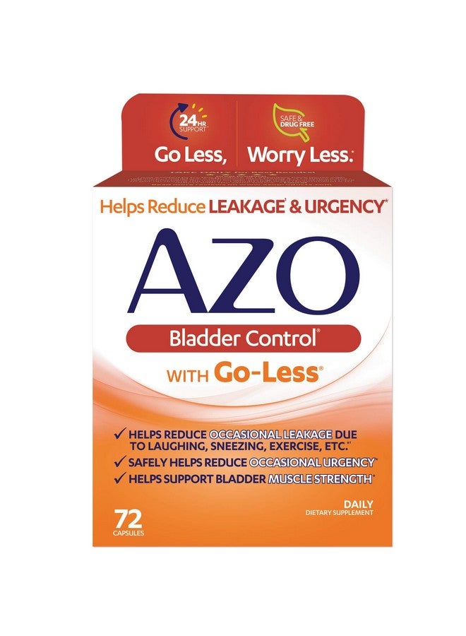 AZO Bladder Control With Goless Daily Supplement ; Helps Reduce Occasional Urgency Leakage Due To Laughing Sneezing And Exercise††† ; 72 Capsules - Image 1