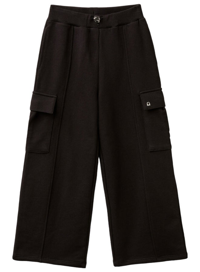 بينيتون بنطلون كارغو واسع للبنات - Image 1