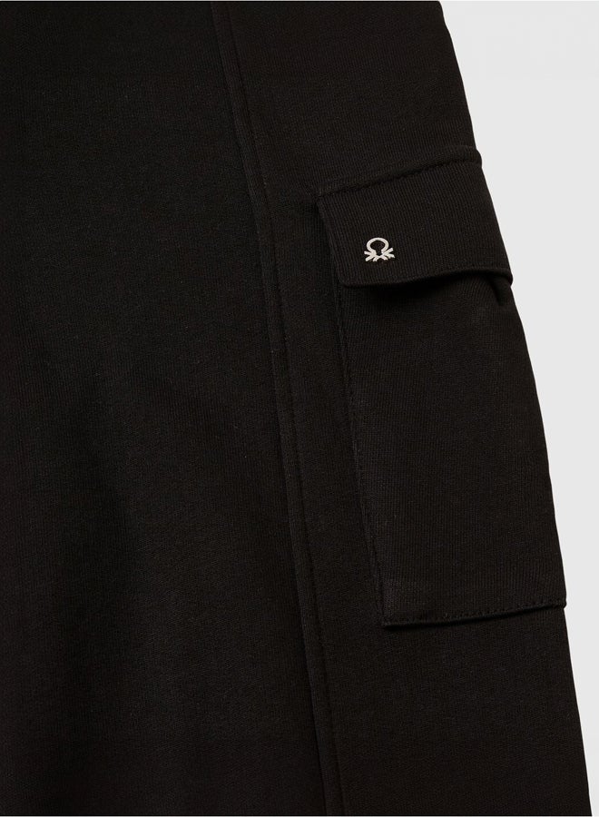 بينيتون بنطلون كارغو واسع للبنات - Image 3