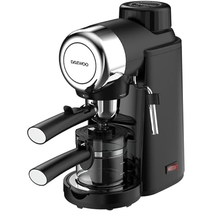 دايو ماكينة قهوة مضخة باريستا مع رغوة حليب مدمجة للكابتشينو واللاتيه والماكياتو وماكينة إسبريسو مع حماية من الحرارة الزائدة وتخفيف الضغط تلقائيًا Des4840 ضمان لمدة عامين - Image 1