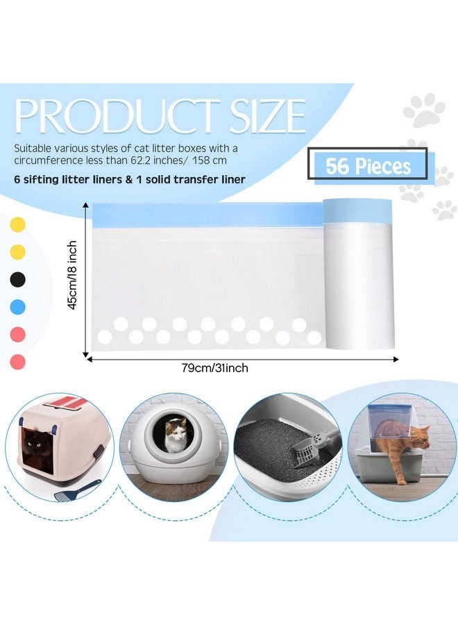 جوتوم أكياس قمامة القطط من جوتوم، 56 كيسًا، مقاس 31 × 18 بوصة، بطانات صندوق قمامة القطط السميكة الكبيرة مع فتحات ورباط سحب، مستلزمات الحيوانات الأليفة - Image 2
